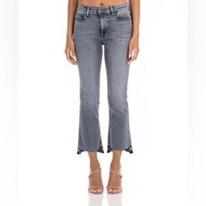 Fidelity Denim Juniper Crop flared jeans grey wash size 28 EUC